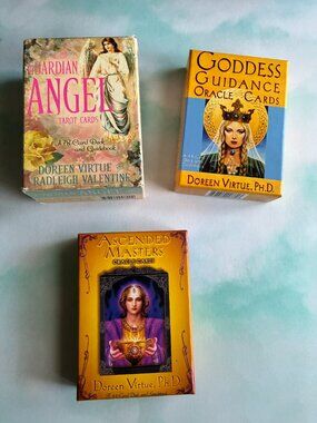 Doreen Virtue 3 deck Tarot Bundle,ascended masters,  guardian angel tarot,Goddes